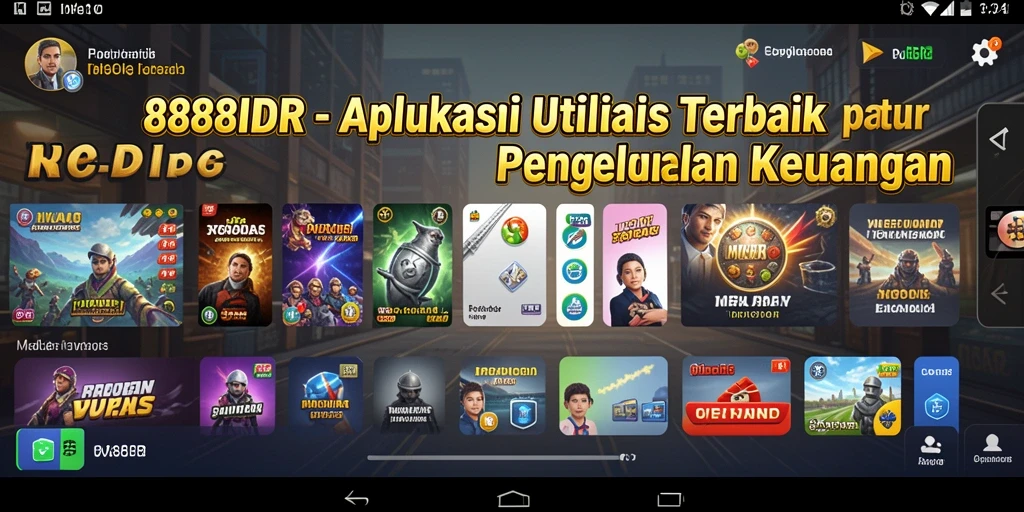 Screenshot tampilan antarmuka aplikasi 888IDR untuk pengelolaan keuangan.
