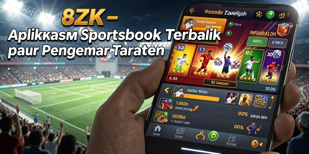 Tampilan gameplay aplikasi Sportsbook 8ZK dengan fitur taruhan langsung.