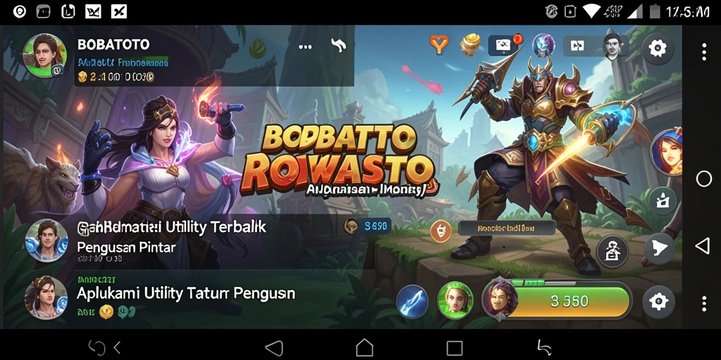 Tampilan utama BOBATOTO dengan berbagai fitur utilitas.
