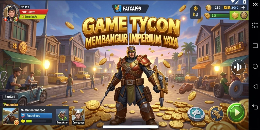 Tampilan gameplay yang memukau dari FATCAI99, menampilkan manajemen bisnis yang seru.