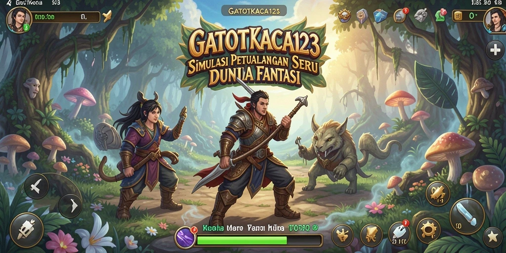 Screenshot GATOTKACA123 menampilkan karakter dalam aksi di dunia fantasi.