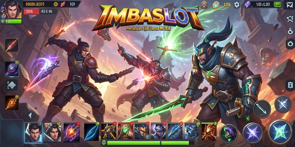 Tampilan menarik dari aksi gameplay IMBASLOT yang mendebarkan.