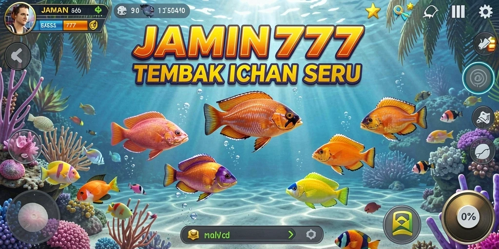 Tangkapan layar menunjukkan momen seru saat bermain Tembak Ikan.