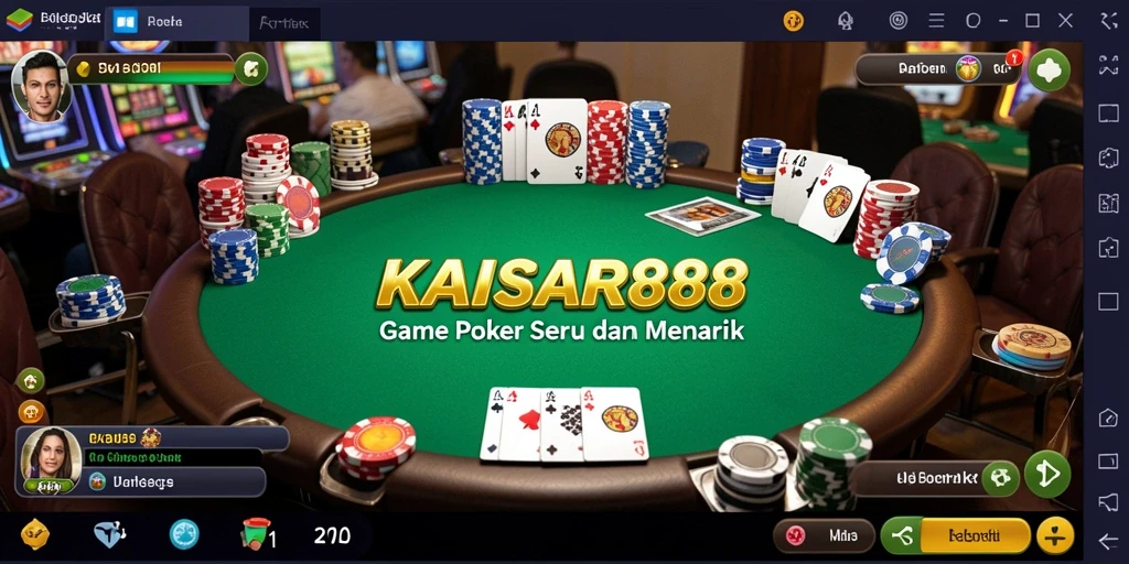 Screenshot gameplay KAISAR888 menampilkan aksi seru permainan Poker.