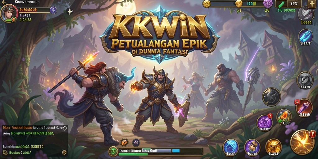 Tampilan gameplay epik dari KKWIN dalam dunia petualangan yang menakjubkan.