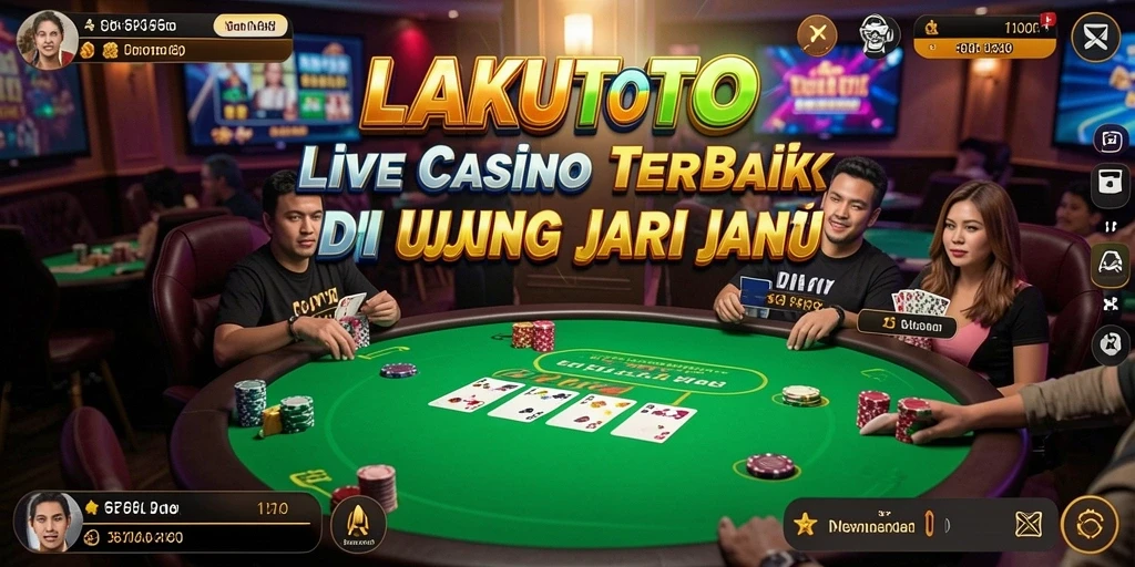 Tampilan menarik gameplay Live Casino di LAKUTOTO.