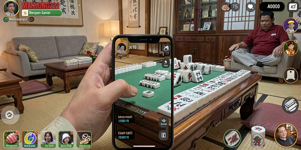 Screenshot permainan MAHJONG222 menampilkan gameplay Idle yang menarik.