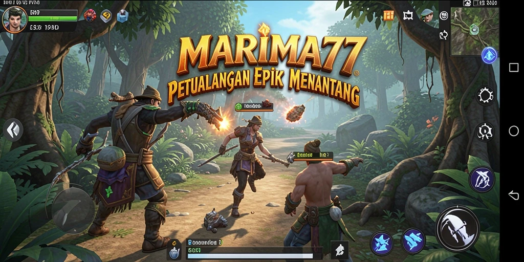 Tangkapan layar gameplay <strong>MARIMA77</strong> menampilkan aksi petualangan yang mendebarkan.