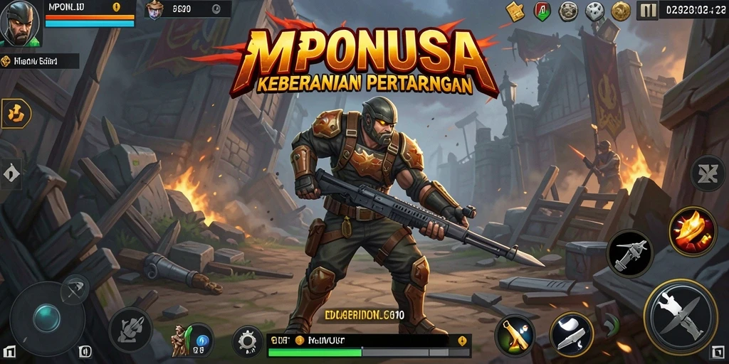 Tangkapan layar MPONUSA menunjukkan aksi pertarungan yang mendebarkan.