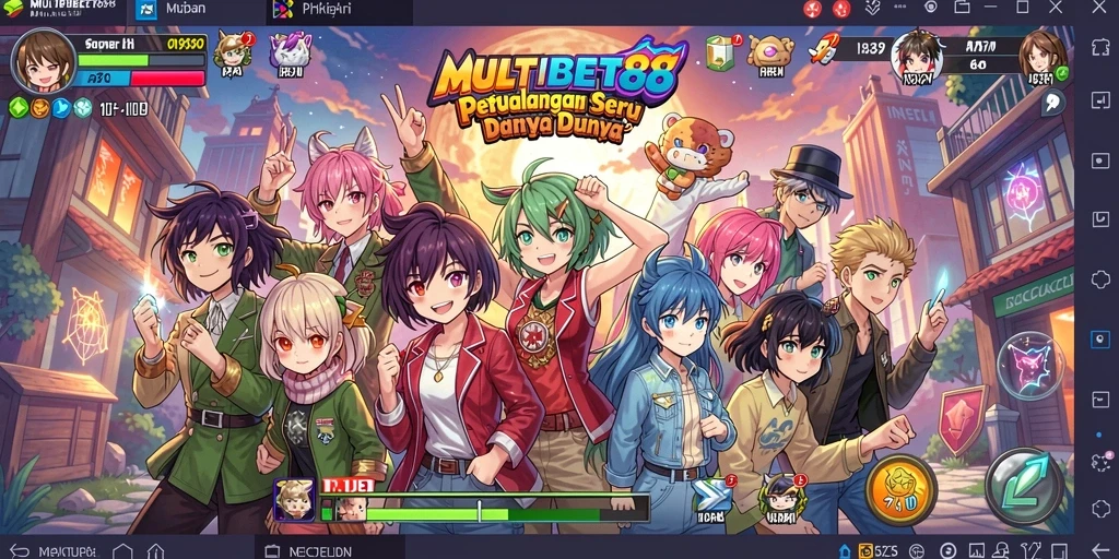 Tampilan gameplay yang memukau dalam dunia Anime.