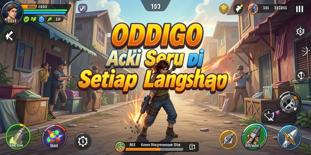 Tangkapan layar ODDIGO menampilkan pertarungan intens penuh aksi dan strategi.