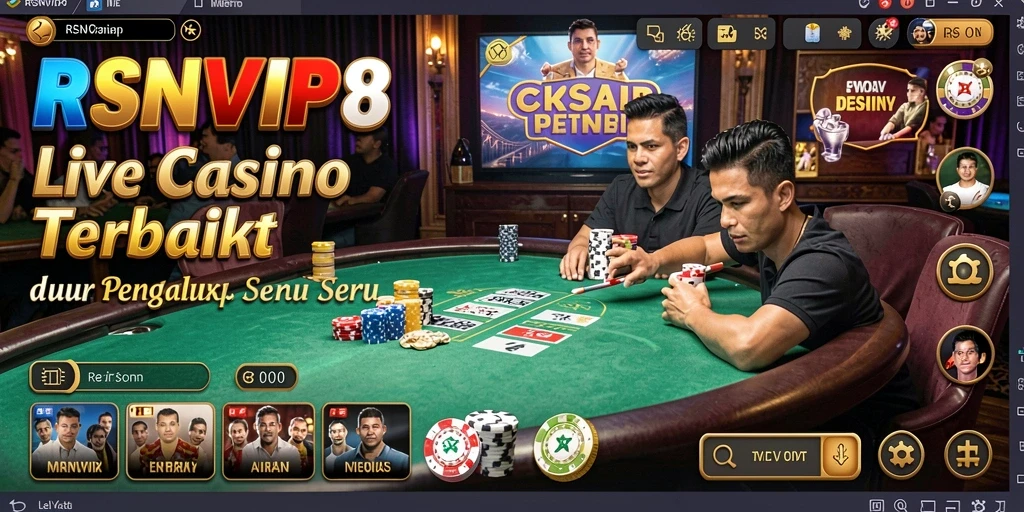 Screenshot gameplay Live Casino RSNVIP8 dengan dealer profesional dan permainan yang seru.