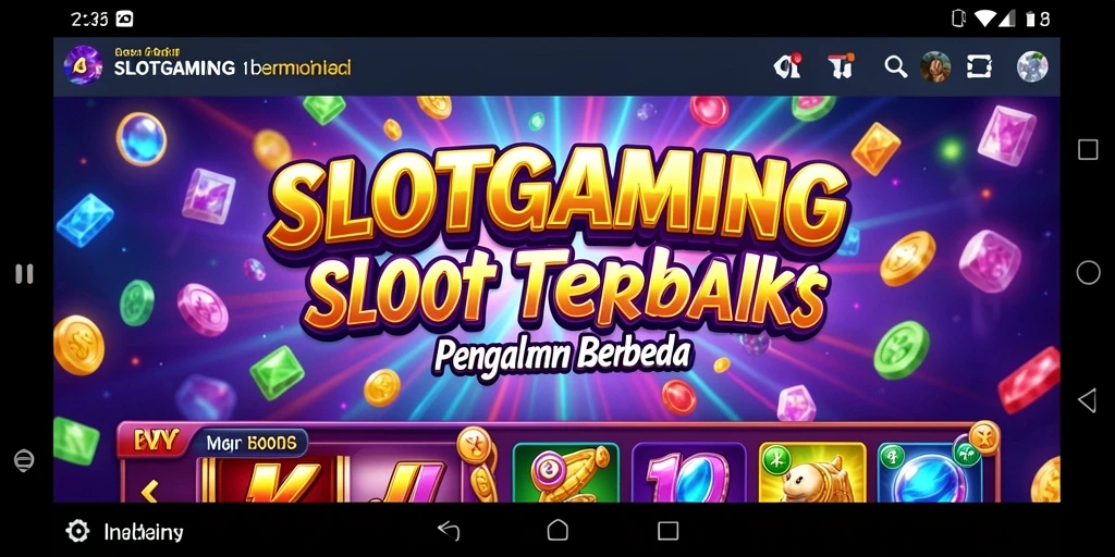 Tampilan menakjubkan dari gameplay SLOTGAMING saat berputar.