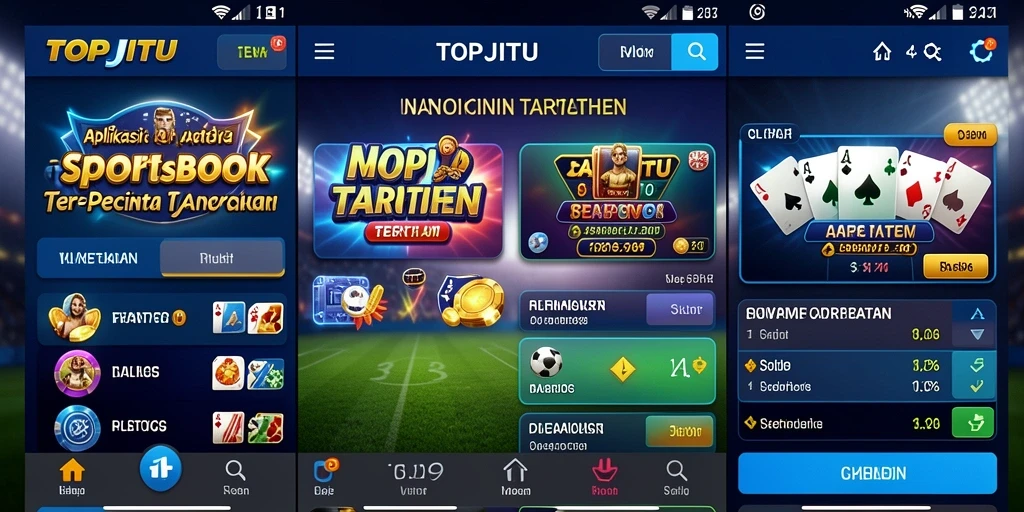 Tampilan gameplay taruhan olahraga yang menarik di TOPJITU.