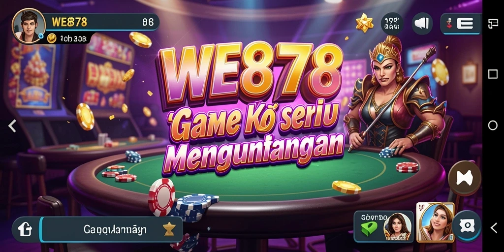 Tampilan gameplay WE878 yang menarik dengan elemen Kasino yang penuh warna.