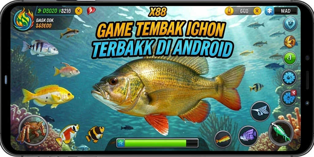 Tampilan gameplay Tembak Ikan yang seru di X88.