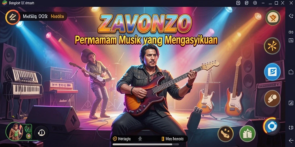 Tampilan gameplay <strong>ZAVONZO</strong> yang seru dengan tantangan musik.