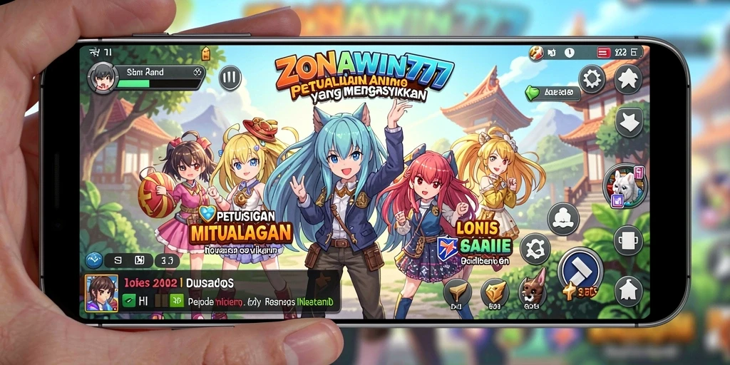 Gameplay menarik ZONAWIN777 dengan karakter anime yang beraksi.